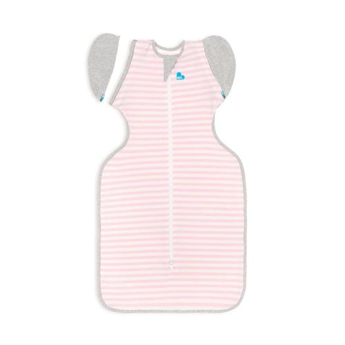 Love to Dream Swaddle Up Transition Bag, Medium (6-8.5kg), Ideal for 20-24°C, Patented Zip-Off Wings, Help Baby Transition from Being Swaddled to Arms-Free When Showing Signs of Rolling, Pink