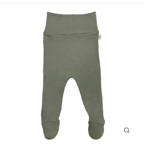 Baby Footed Pants, Merino Wool, Sage