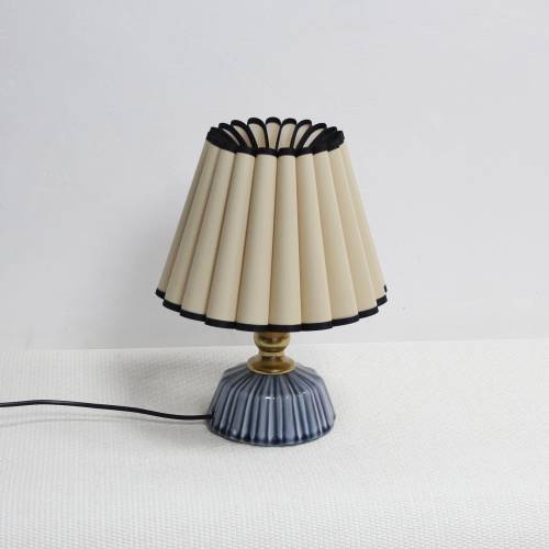 Duzy handmade khaki fabric with black trim and acrylic with ceramic lamp for home decor-9#, 110-240V/50-60Hz, Using Worldwide
