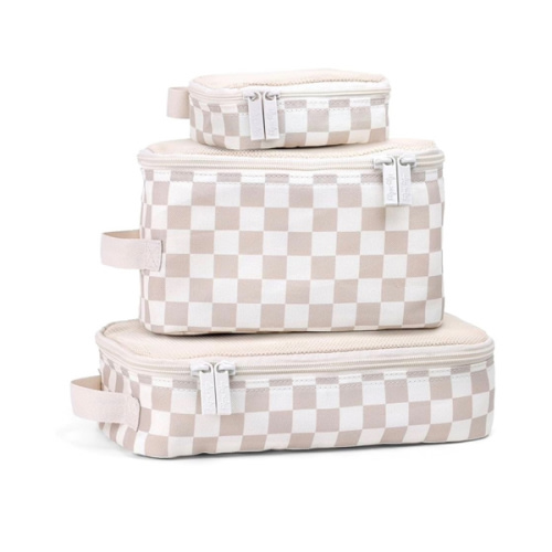 Itzy Ritzy Packing Cubes for Travel – Set of 3 Packing Cubes (Checkerboard)