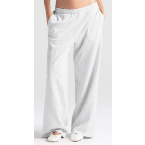 LIGHTWEIGHT FLEECE STRAIGHT LEG PANT | LIGHT HEATHER GREY