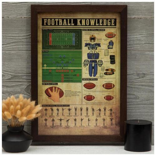 Football Knowledge Wood Wall Decor