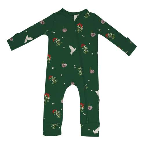 Zippered Romper in Mistletoe