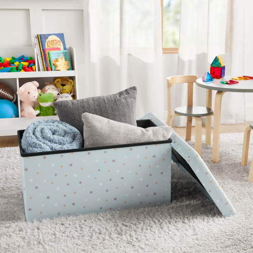 Kvell Foldable Child's Collapsible Toy Storage Chest, Stars Design, Multi-Color