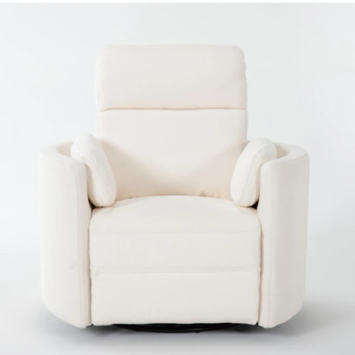 Rayna Oyster Nursery 40" Power Swivel Glider Recliner | Living Spaces