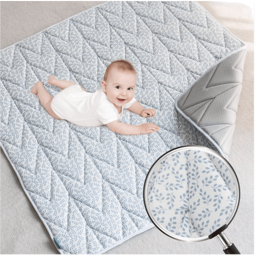 Muslin Baby Play Mat - Square 50x50 - Leaf