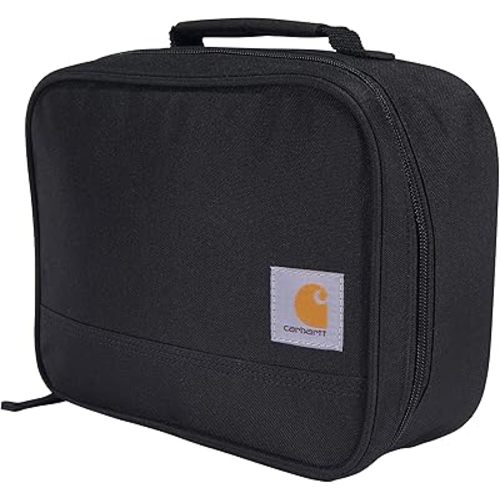 Carhartt Insulated 4-Can Lunch Cooler for Men and Women, Fully Insulated and Water Resistant, Essential Lunch Cooler (Black)