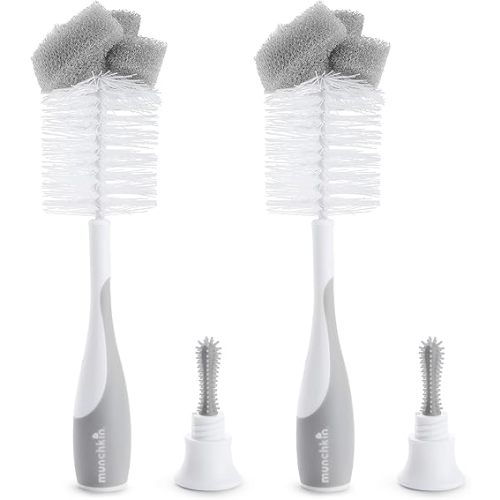 Munchkin® Sponge™ Bottle Brush, Grey, 2 Count (Pack of 1)