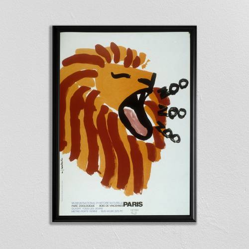 Paris Zoo - Vintage Lion Print
