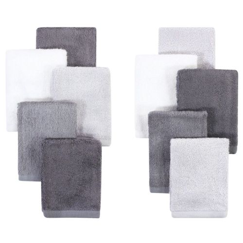 Little Treasure Baby Unisex Rayon From Bamboo Luxurious Washcloths, Gray Charcoal, One Size