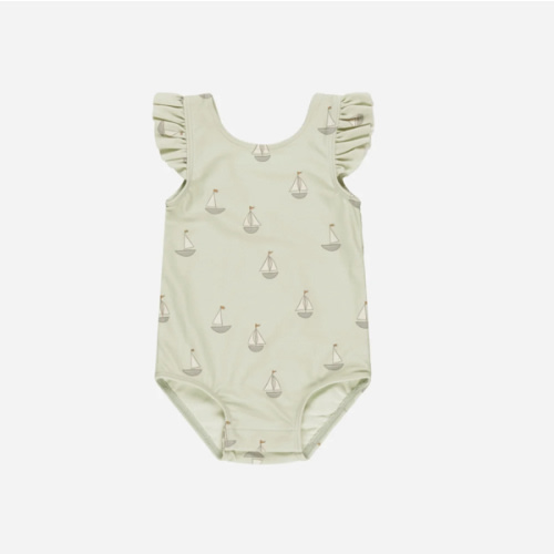 Scoop Back One-Piece || Sailboats – Quincy Mae