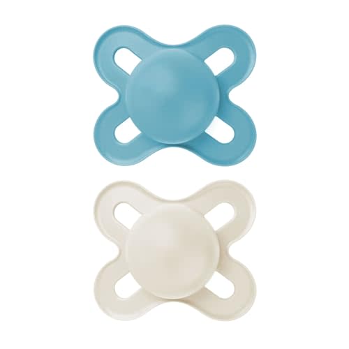 MAM Original Start Matte Newborn Baby Pacifier, Best Pacifier for Breastfed Babies, Sterilizer Case, Boy, 0-3 (Pack of 2)