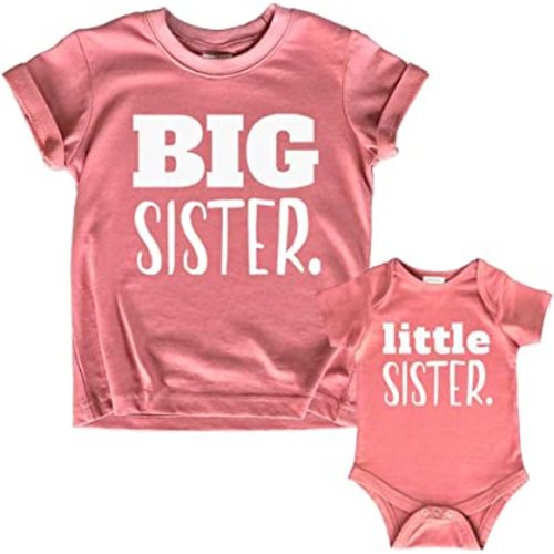 big sister little sister matching outfits shirt gifts girls newborn baby set