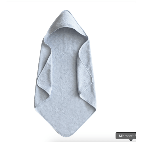 Organic Cotton Baby Hooded Towel - Baby Blue