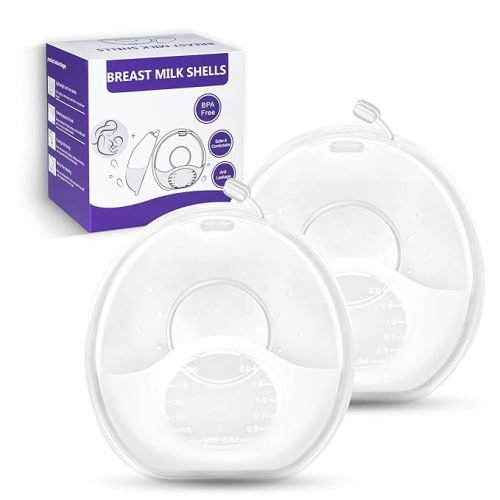 Breast Milk Collector, Milk Collectors for Breastfeeding, Reusable Breast Milk Shells, Catcher Protect Sore Nipples for Breastfeeding,Made from BPA-Free and Food-Safe Silicone(2.03oz,2 Counts)