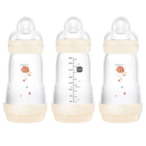 Mam Easy Start Anti-colic Baby Bottle - 2 Months+ - 9oz/3pk - Shell