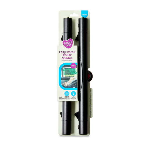 Parent's Choice Easy Install Roller Sunshade, Heat & UV Blocking, Baby on Board, Universal Fit