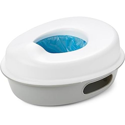 Skip Hop Potty Training Toilet, Go Time 3-in-1 Potty, White/Grey