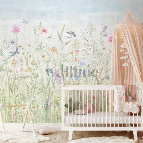 Delicate Floral Harmony Nature Wallpaper Mural | Wallhue