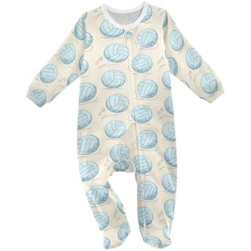 Dussdil Baby One-Piece Footies Newborn Rompers Pajamas Cotton Footed Pjs for Sleep Play Boys Girls