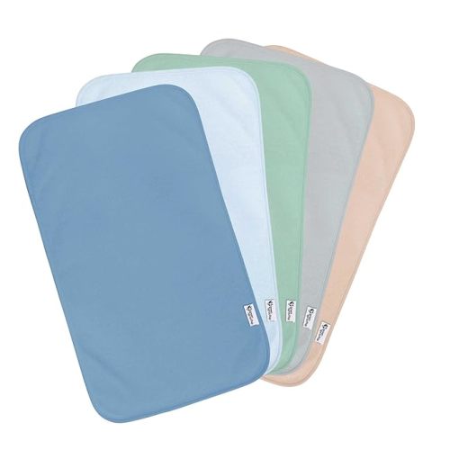 Green Sprouts Stay-Dry Burp Pads, Adult Use Only, Waterproof, Absorbent, No AZO Dyes, Tested for Hormones - Blueberry - One Size