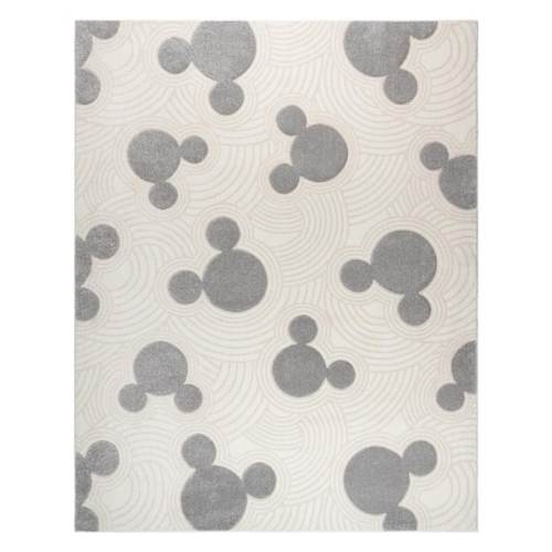 Mickey Mouse Bravo Pop Art Gray 5 ft. x 7 ft. Geometric Indoor Area Rug