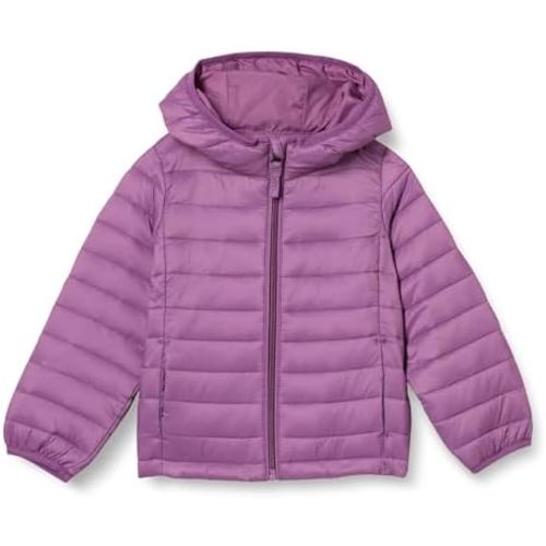Amazon Essentials Girls and Toddlers' Lightweight Water-Resistant Packable Hooded Puffer Jacket (4T)