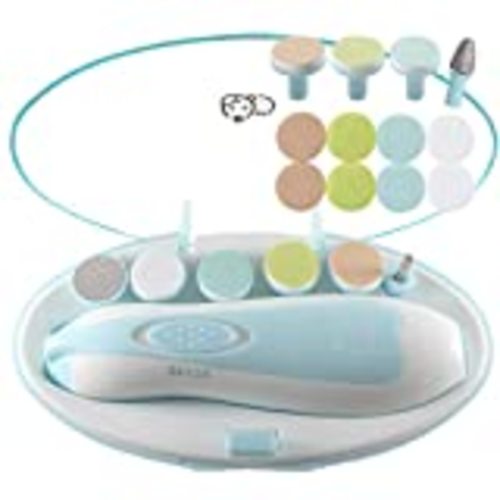 Amazon.com : Frida Baby Electric Nail Buffer | Safe + Easy Baby Nail File, Baby Nail Clippers + Nail Trimmer Kit for Newborn, Toddler, or Children's Fingernails/Toenails, 4 Buffer Pads, LED Light, Storage Case : Baby
