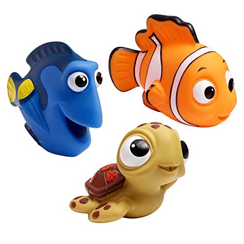 The First Years Disney Finding Nemo Bath Toys - Dory, Nemo, and Squirt Squirting Kids Bath Toys for Sensory Play - 3 Count