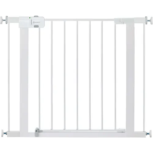 Safety 1st Easy Install Walk Thru Baby Gate for Doorway With Door, Dog Gates, Fits 29"-38", Easy Install 28" Tall, White