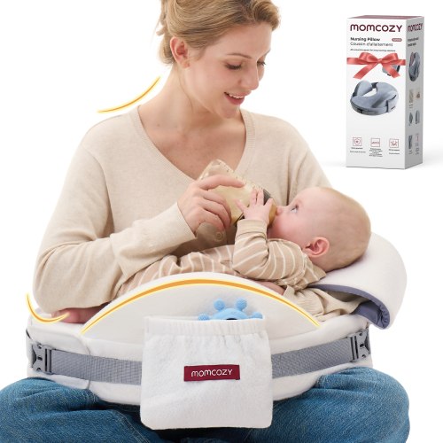 Ergonomic Nursing Pillow for Breastfeeding, Memory Foam Support - Momcozy