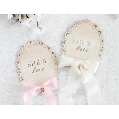 Gender Reveal Hospital Sign, Baby Birth Announcement, Baby Shower Gift, She's Here, He's Here, It's a boy,It's a girl,Newborn Baby Keepsakes