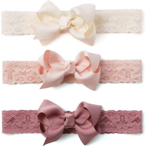Headband Lace, Multicolors (Pack Of 3) - Elegant Baby | Maisonette