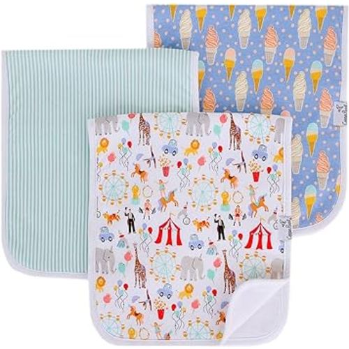 Copper Pearl Baby Burp Cloth Large 21''x10'' Size Premium Absorbent Triple Layer 3-Pack Gift Set Bailey