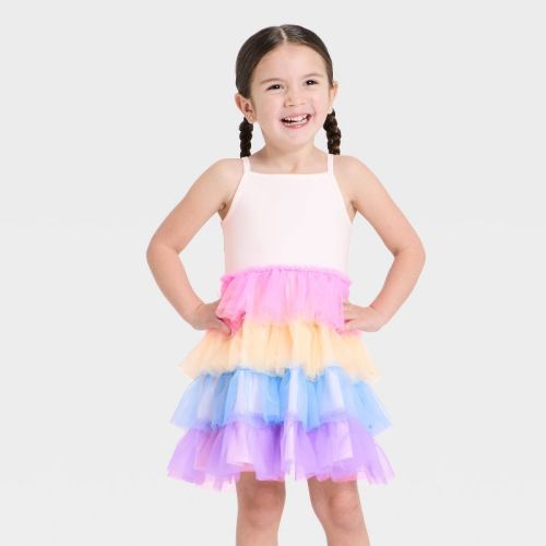 Toddler Girls' Audrey Camille Rainbow Tulle Dress - 12M