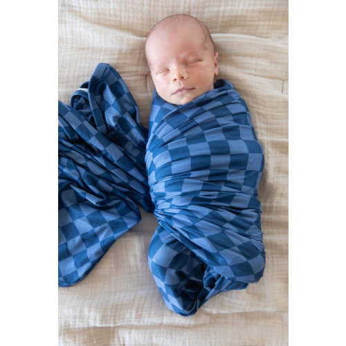 NAVY CHECKER | SWADDLE