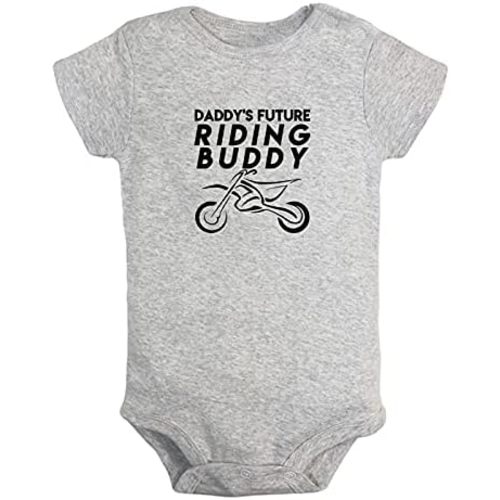 iDzn Daddy's Future Motocross Riding Buddy Funny Rompers Newborn Baby Bodysuits Infant Jumpsuits Outfits Clothes