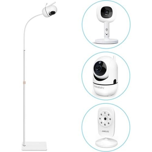 Adjustable Height Baby Monitor Floor Stand Holder for Hellobaby HB6550 HB65/HB66/HB248 Baby Monitor and Also Compatible with The Nanit Pro Smart Baby Monitor & Flex Stand