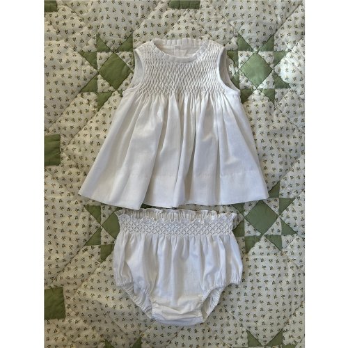 Edgehill Collection x Kristin Ellen Hockman Baby Girls Newborn-24 Months Freja Honeycomb Diaper Set