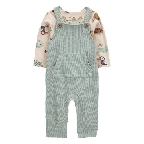 Baby Boys Carter's 2-pc. Long Sleeve Tee & Waffle Knit Coverall Set