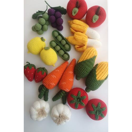 Fruit toys, Vegetable toys Baby, Baby gift, Crochet toys for Kids , Stuffed toys toddler , Crochet play food set, Vegetable set, Fruit set