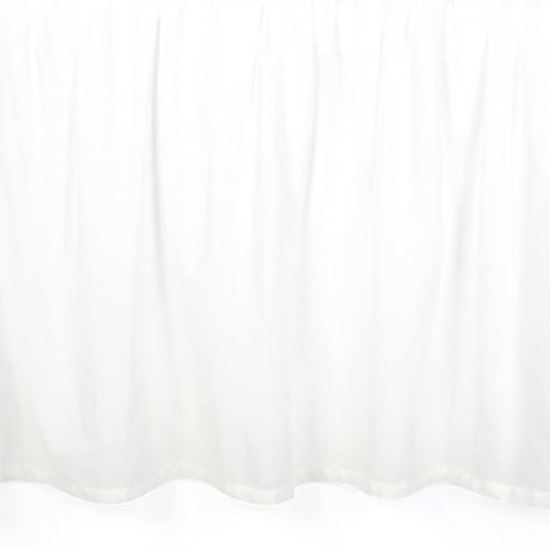 Lambs & Ivy Signature White Cotton Voile Ruffled Crib Skirt