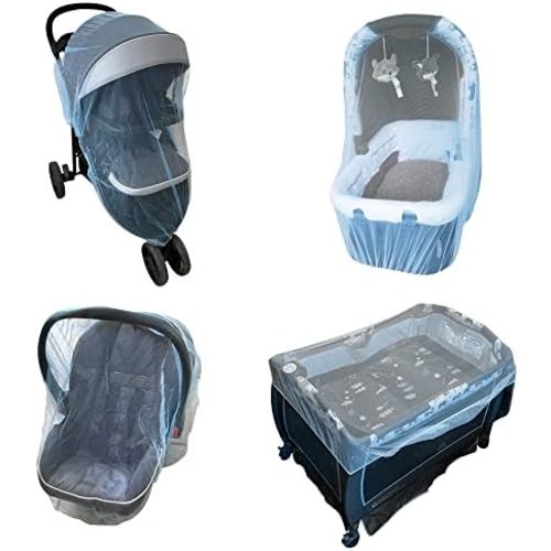 Enovoe Mosquito Net for Stroller, Bassinet, Cradle - Blue Baby Mosquito Net Cover for Playards, Pack N Plays, Mini Crib