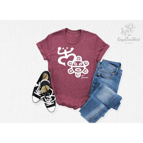 Puerto Rico Taino T-Shirt, Coqui Frog Shirts, Taino Symbol Shirt, Boricua Outfit, Taino Sun Shirt, Puerto Rico Shirt, Sol Taino Sun Logo Tee