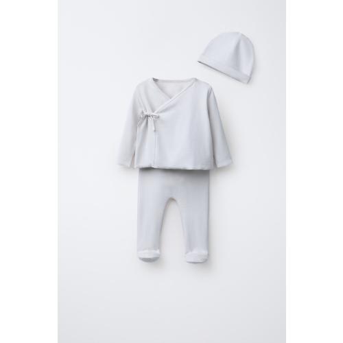 ZARA LAYETTE SET WITH POUCH - Pastel blue 0-1M