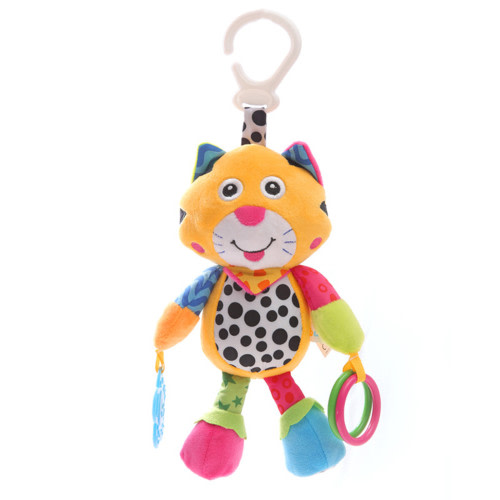 MeetYTOYS Hanging Rattles Toys, Stuffed Animals & Plush Toys Car Seat Toys for Babies 0-6 Months, Sensory Soft Stuff Baby Stroller Toys