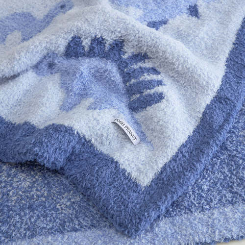 Dinosaur Blue Dino Luxette Cuddle Patoo® Blanket | Posh Peanut®