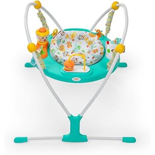 Bright Starts Cooking Up Fun Baby Activity Jumper with Music and Lights, Kitchen Role Play Toys, Unisex, 6-12 Months, Up to 25 lbs