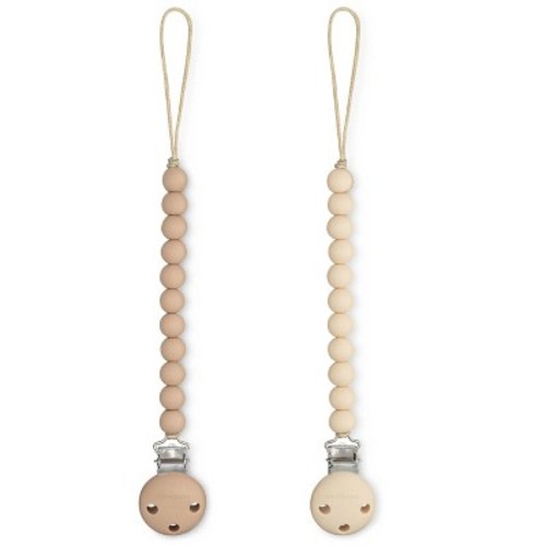 Pacifier Clip for Boys and Girls by Comfy Cubs - Beige & Light Beige