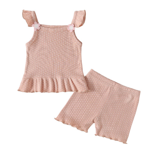 TAIAOJING Girls Shorts Set - For 2-3 Years
